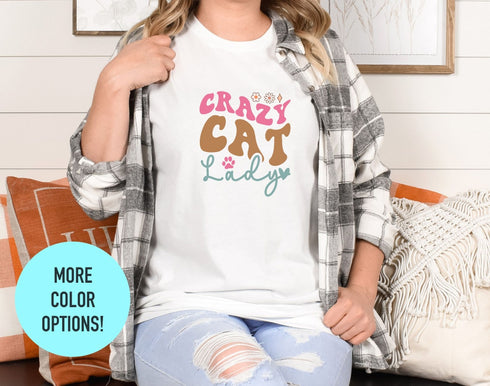 Crazy Cat Lady T-shirt, Cat Fishing Shirt, Floral Cat Shirt, Cat Shirt For Kids, Funny Cat Shirt, Shirt For Cat Lover, Funny Cat Shirt